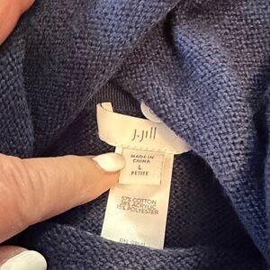 J. Jill Blue Women's Cowl Neck Sweater